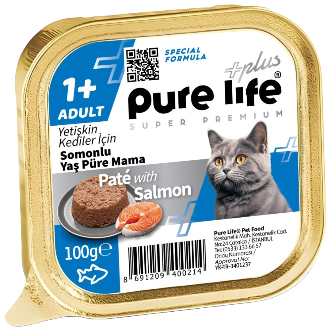 Pure Life Plus Pate Adult Cat Salmon 100g