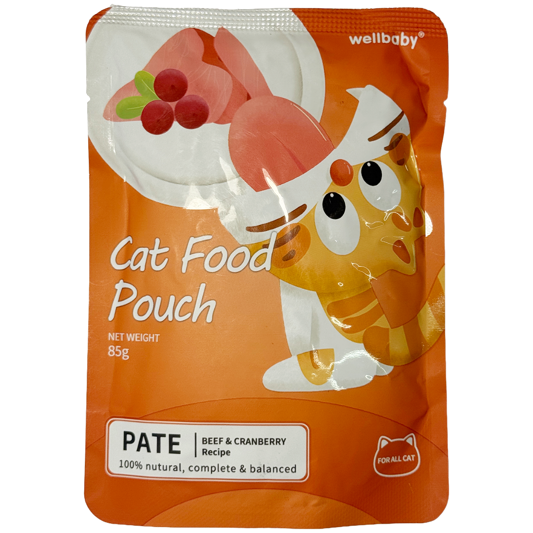 Wellbaby Cat Pouch Beef & Cranberry Recipe 85g