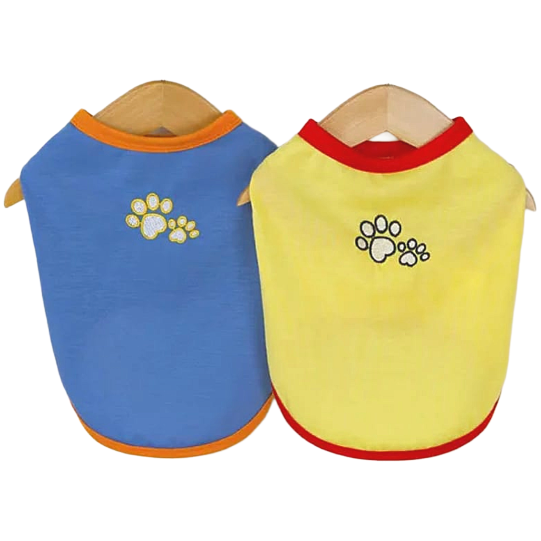 Blue and Yellow Paw Cat & Dog Clothes