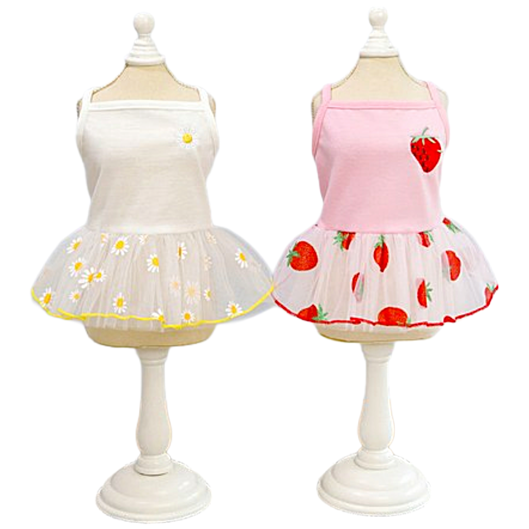 Strawberry & Daisy Dress For Cats & Dogs