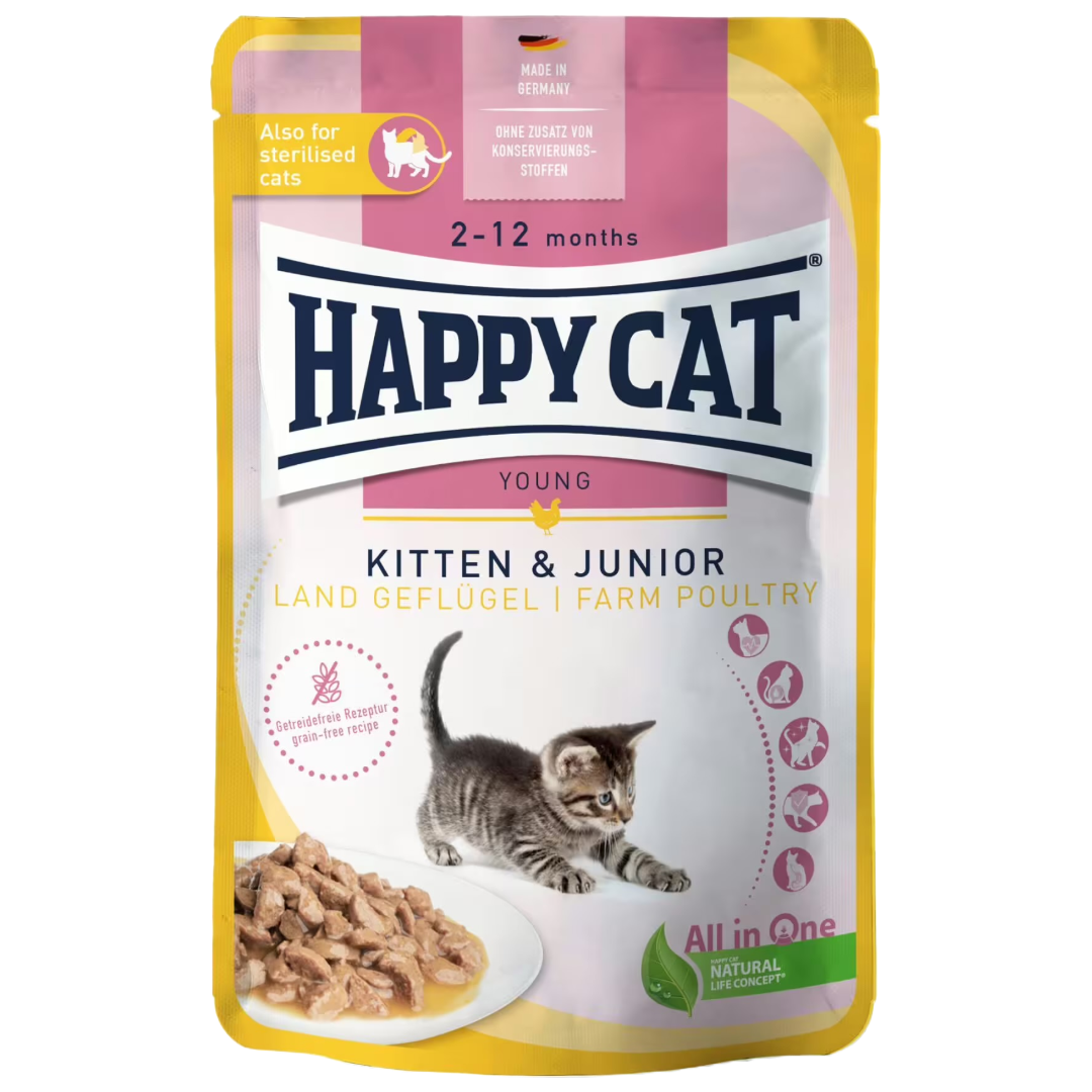 Happy Cat Kitten&Junior Poultry