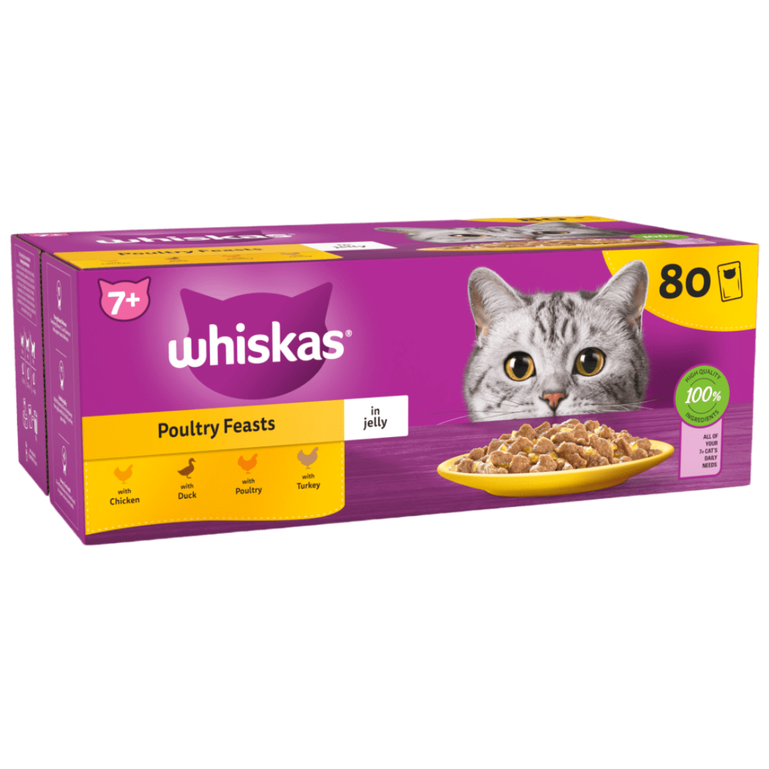 Whiskas Poultry Feasts In Jelly Pouch 7+