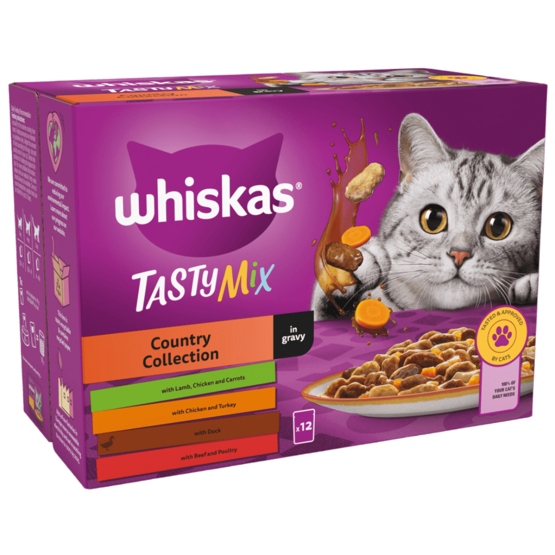 Whiskas Country Collection Mix Pouches In Gravy 1+