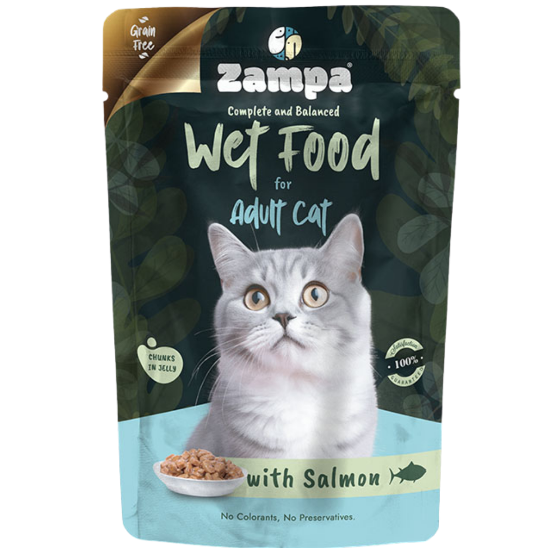 Zampa Salmon Chunks In Jelly 85g