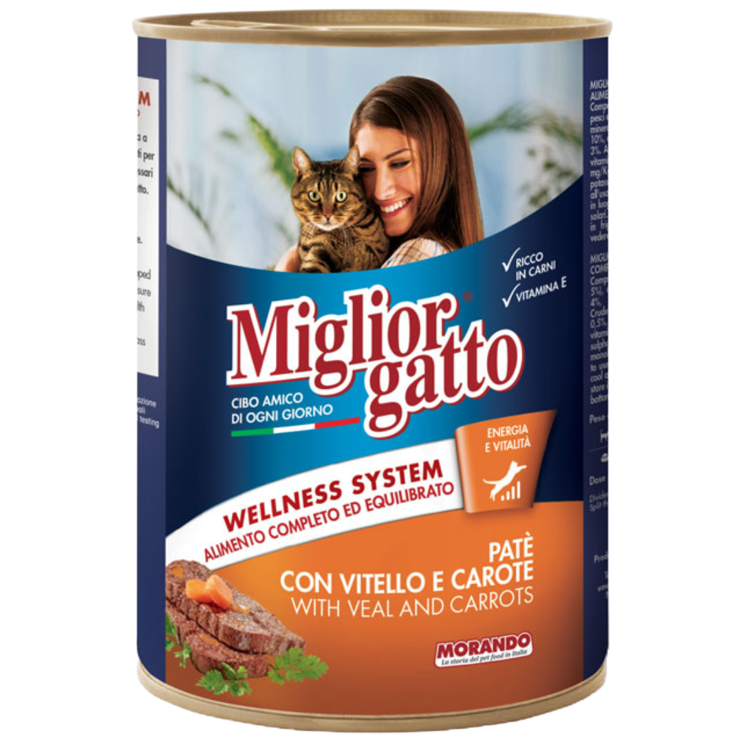Migliorgatto Paté With Veal & Carrots 400g