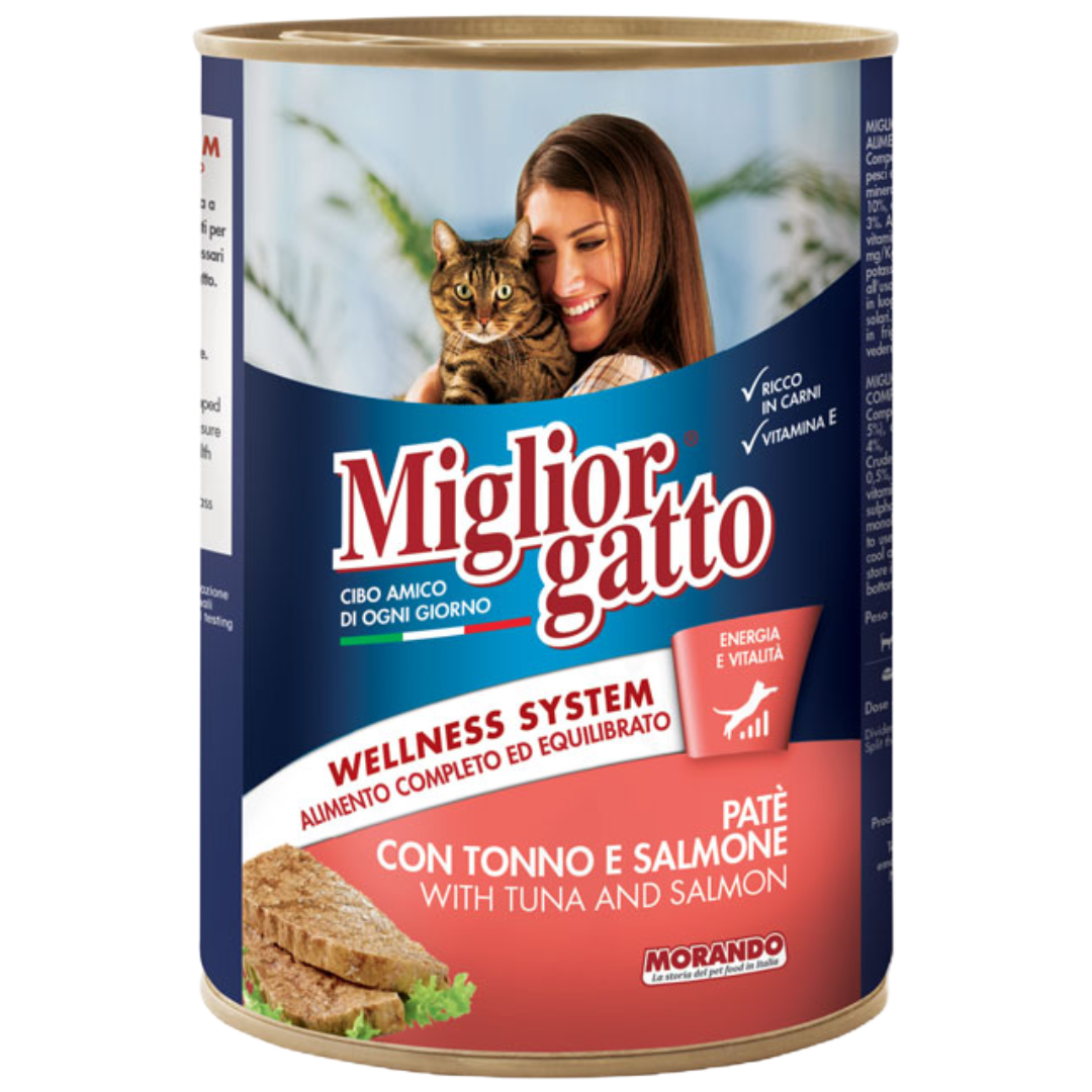 Migliorgatto Paté With Tuna & Salmon 400g
