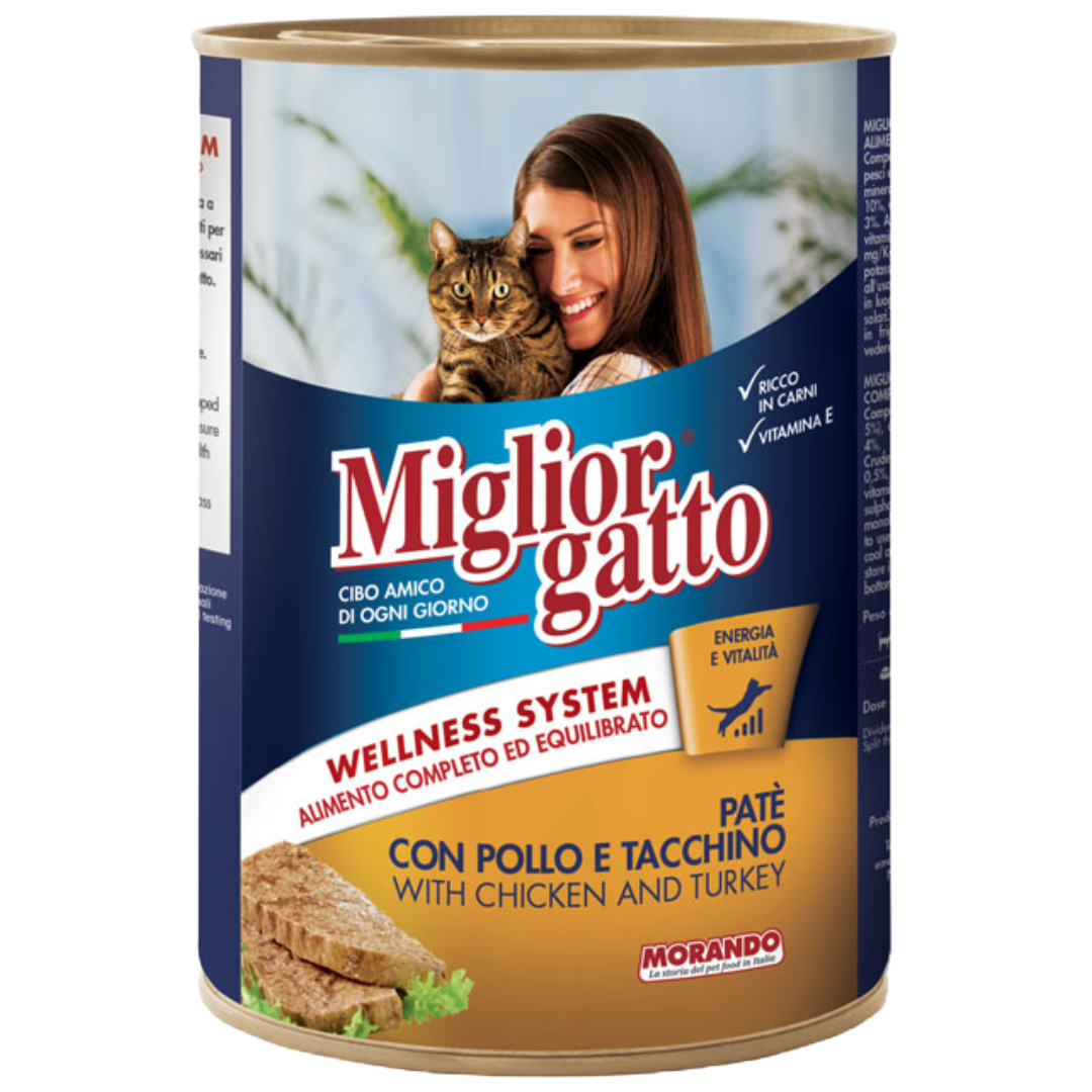 Migliorgatto Paté With Chicken & Turkey 400g