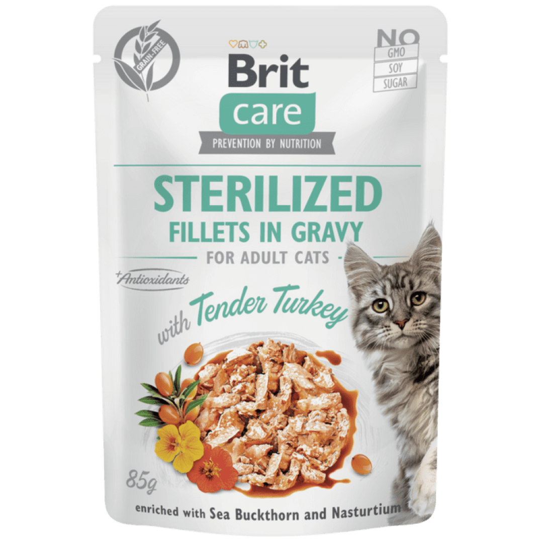 Brit Care Sterilized Fillets in Gravy with Tender Turkey
