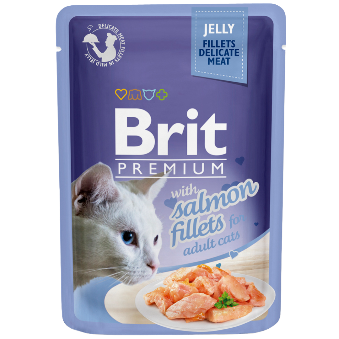 Brit Premium Pouch with Salmon Fillets in Jelly
