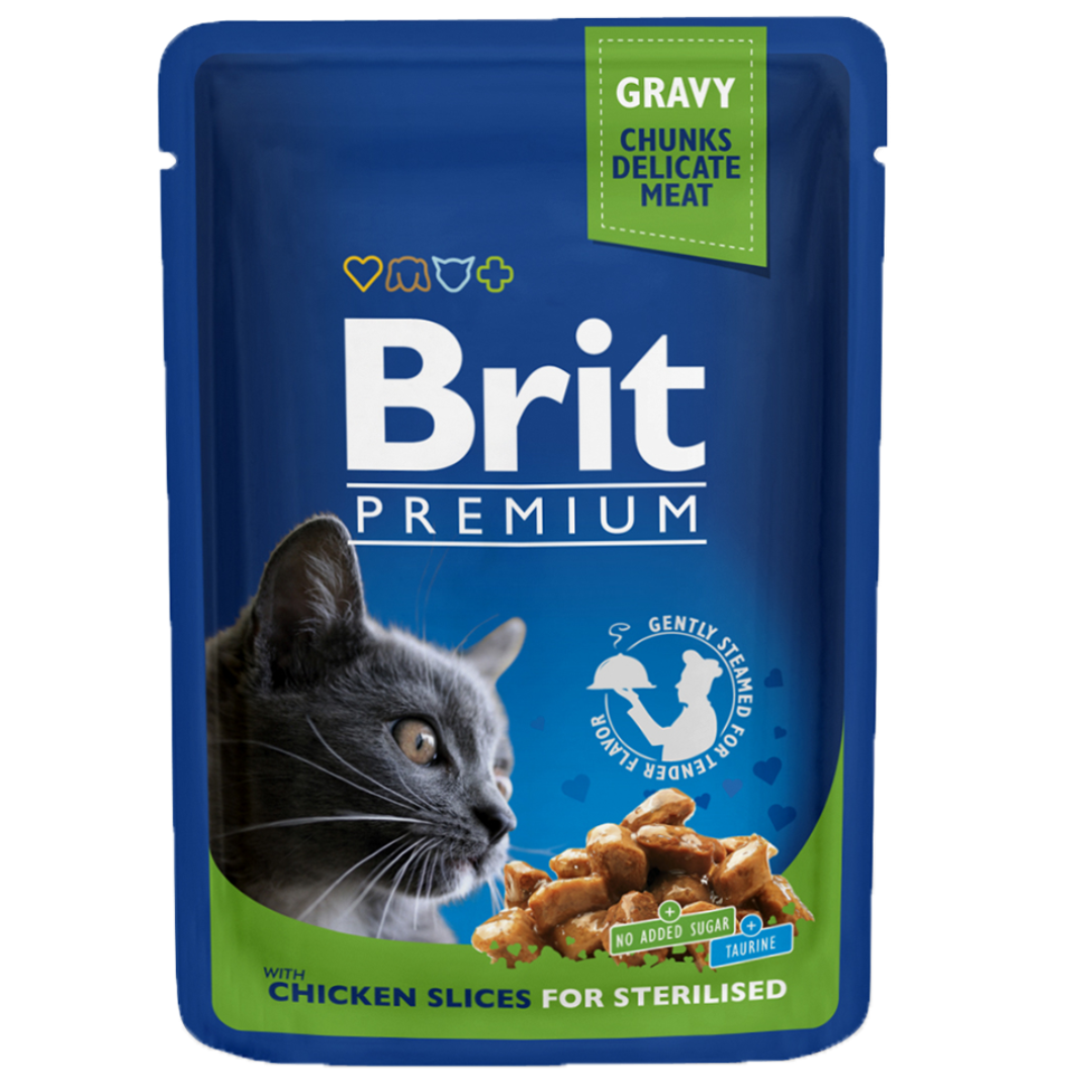 Brit Premium Pouches Chicken Slices for Sterilized