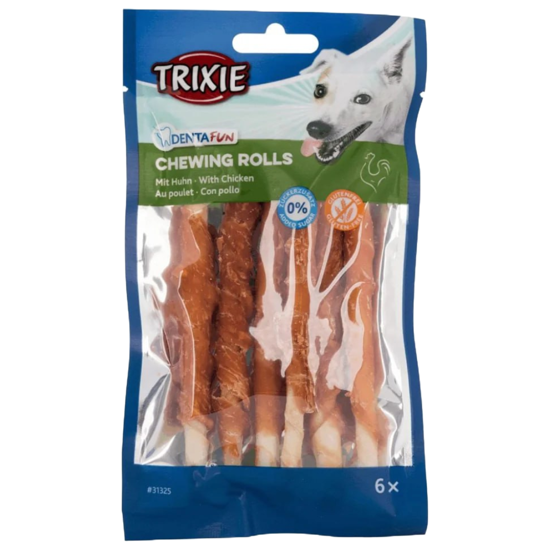 Trixie Denta Fun Chicken Chewing Rolls 6pcs