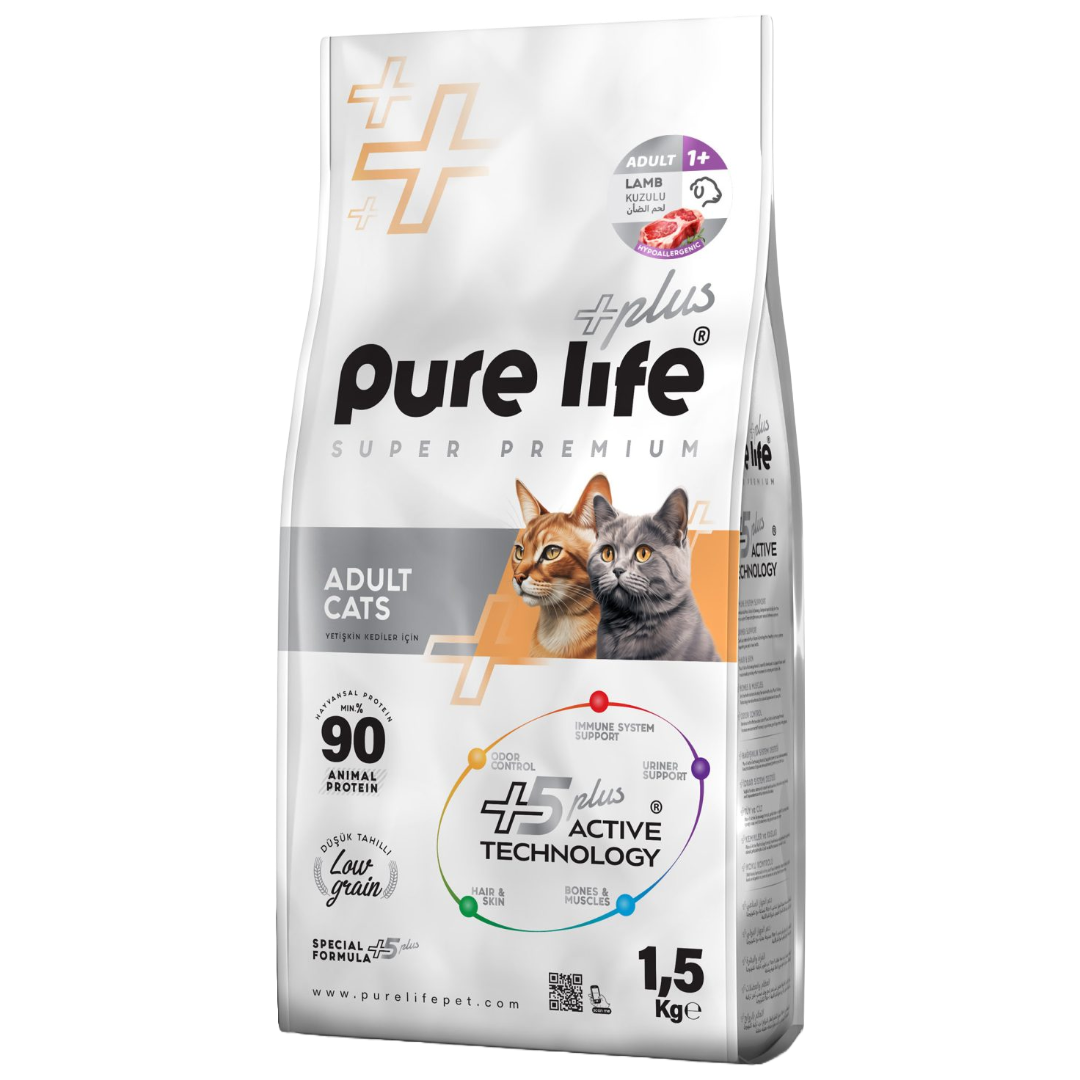 Pure Life Plus Adult Cat Lamb 1.5kg
