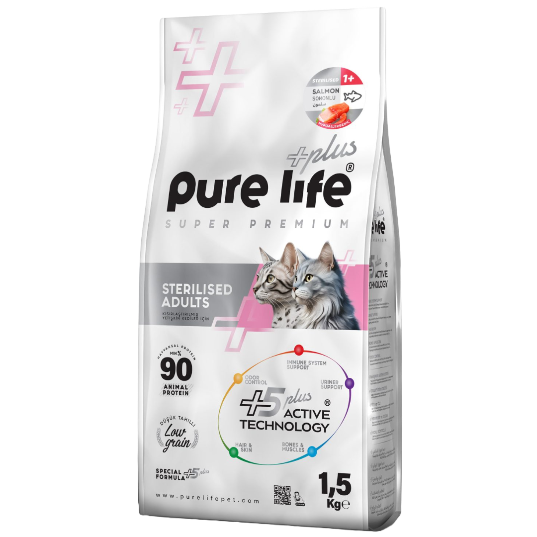 Pure Life Plus Sterilized Adult Cat Salmon 1.5kg