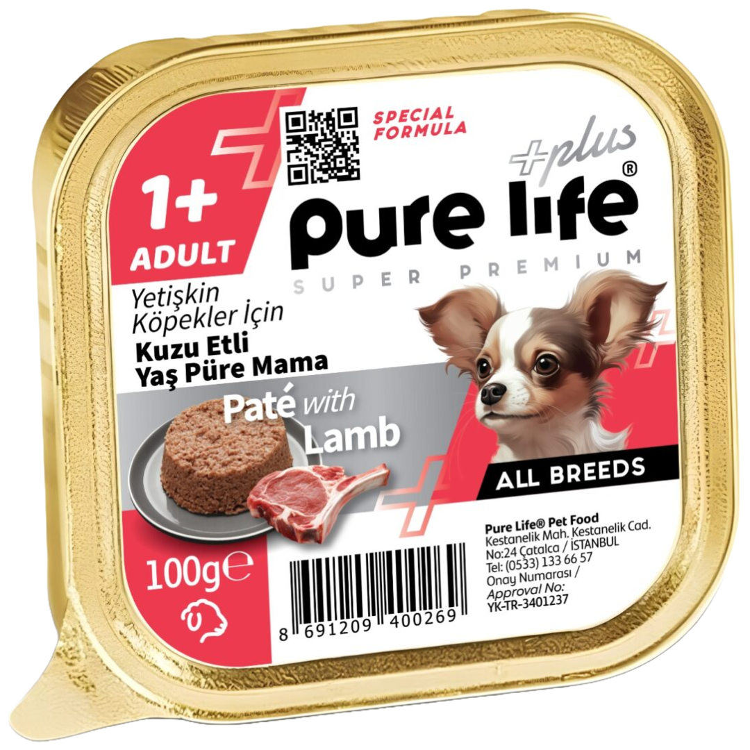 Pure Life Plus Pate Adult Lamb 100g