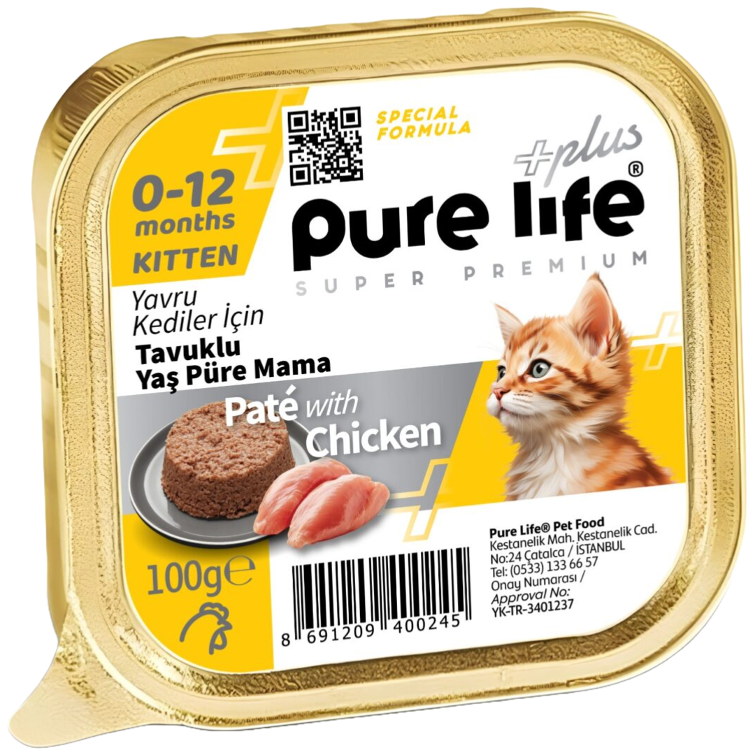 Pure Life Plus Pate Kitten Chicken 100g