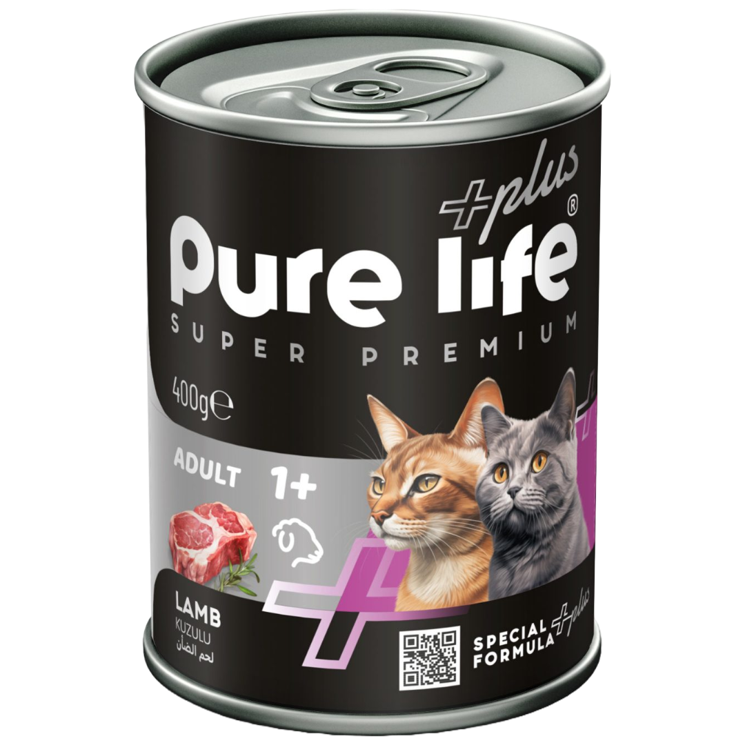 Pure Life Plus Adult Cat Lamb Can 400g